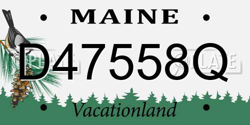 D47558Q Maine License Plate