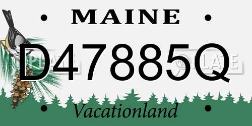 D47885Q Maine License Plate