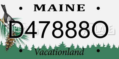 D47888O Maine License Plate