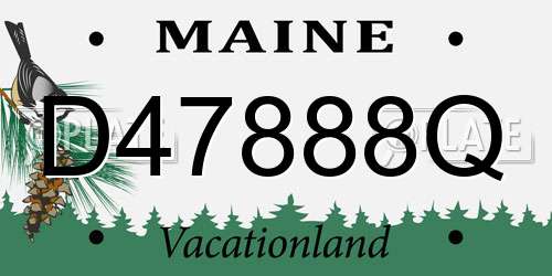D47888Q Maine License Plate