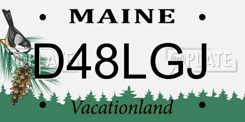 D48LGJ Maine License Plate