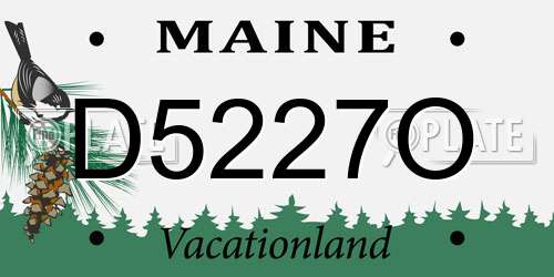 D5227O Maine License Plate