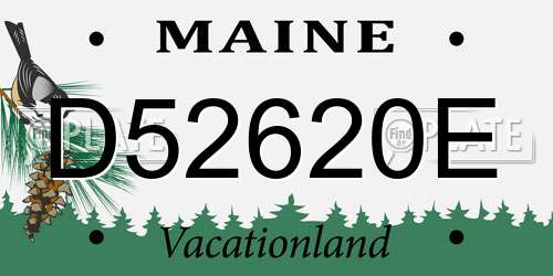 D52620E Maine License Plate