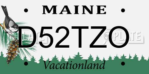 D52TZO Maine License Plate