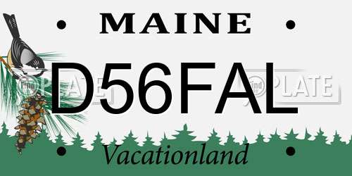 D56FAL Maine License Plate