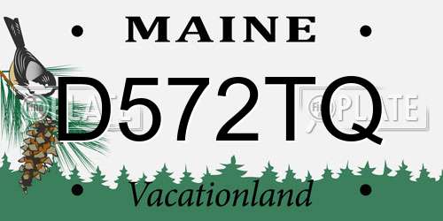 D572TQ Maine License Plate