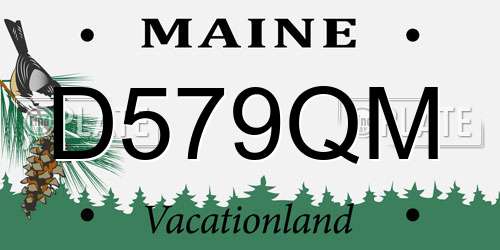 D579QM Maine License Plate