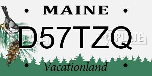 D57TZQ Maine License Plate