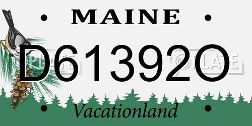 D61392O Maine License Plate