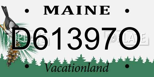 D61397O Maine License Plate