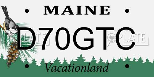 D70GTC Maine License Plate