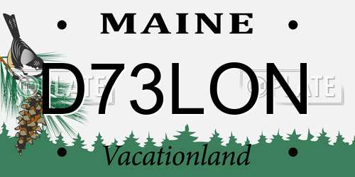 D73LON Maine License Plate