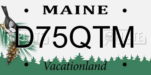 D75QTM Maine License Plate