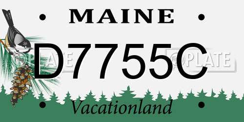 D7755C Maine License Plate