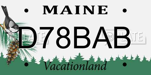 D78BAB Maine License Plate