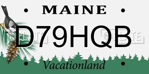 D79HQB Maine License Plate