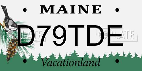 D79TDE Maine License Plate