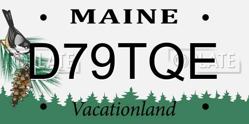 D79TQE Maine License Plate