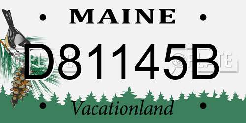 D81145B Maine License Plate
