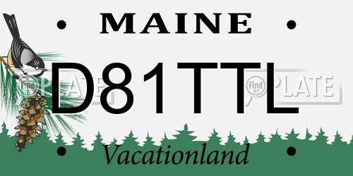 D81TTL Maine License Plate