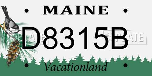 D8315B Maine License Plate