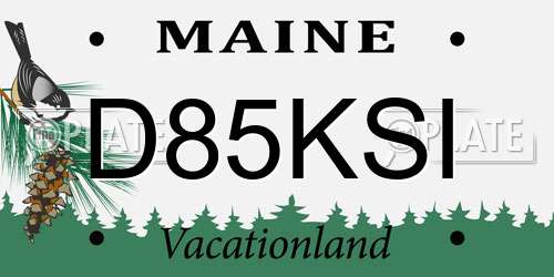 D85KSI Maine License Plate