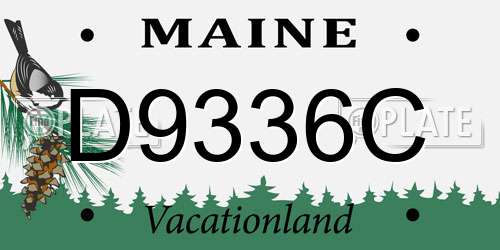 D9336C Maine License Plate
