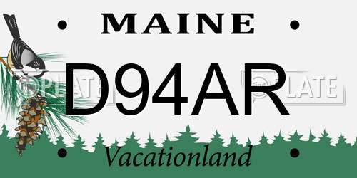 D94AR Maine License Plate