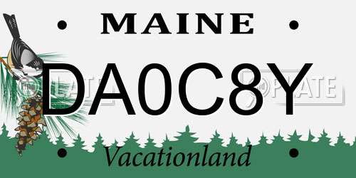 DA0C8Y Maine License Plate