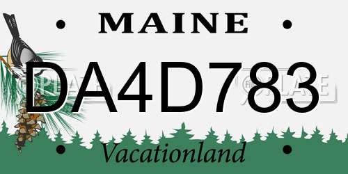 DA4D783 Maine License Plate