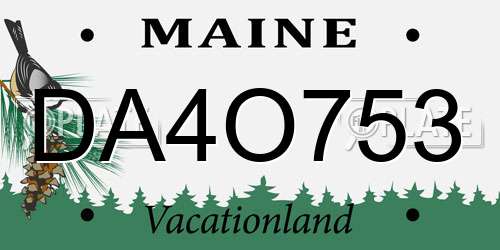 DA4O753 Maine License Plate