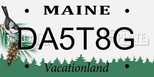 DA5T8G Maine License Plate