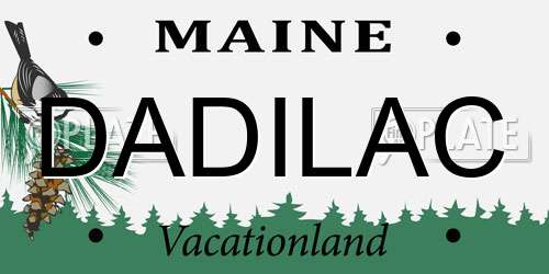 DADILAC Maine License Plate