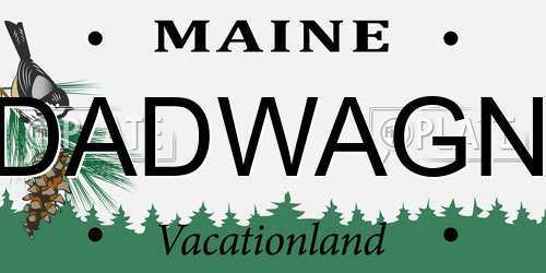 DADWAGN Maine License Plate