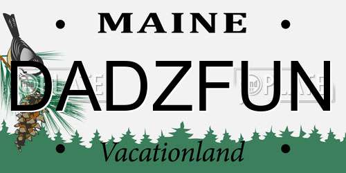 DADZFUN Maine License Plate
