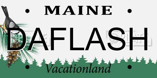 DAFLASH Maine License Plate