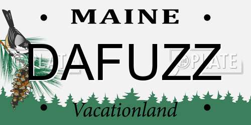 DAFUZZ Maine License Plate