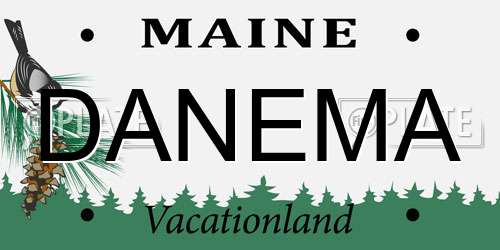DANEMA Maine License Plate