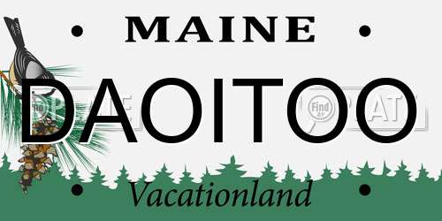 DAOITOO Maine License Plate