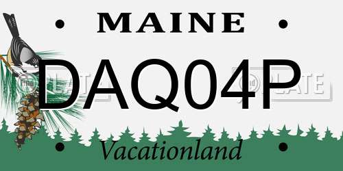 DAQ04P Maine License Plate
