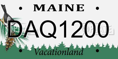DAQ1200 Maine License Plate