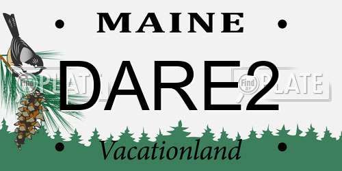 DARE2 Maine License Plate