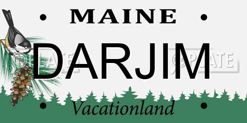 DARJIM Maine License Plate