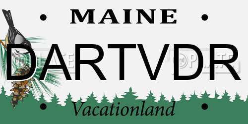 DARTVDR Maine License Plate