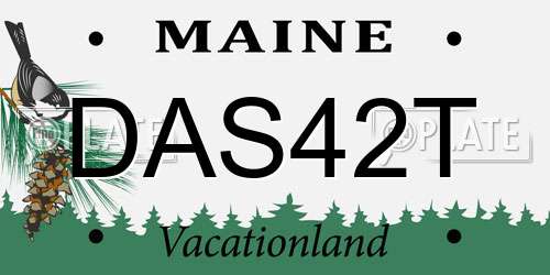 DAS42T Maine License Plate