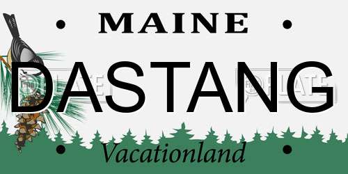 DASTANG Maine License Plate