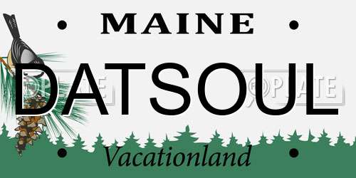 DATSOUL Maine License Plate