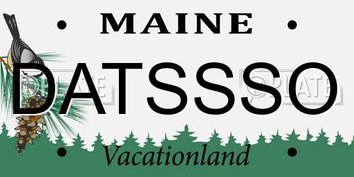 DATSSSO Maine License Plate