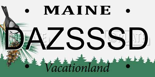DAZSSSD Maine License Plate