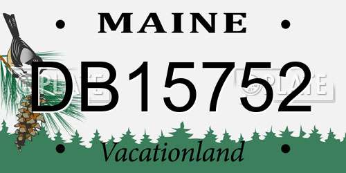 DB15752 Maine License Plate